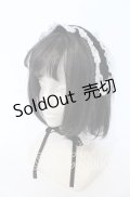 Eri Aino's Collection / ベロアリボンヘッドドレス  クロ×シロ O-25-09-30-1022-LO-AC-OW-OS