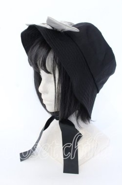 画像1: m petit by misako / サンリオコラボリボンバケットハット 57.5ｃｍ クロ O-25-09-30-1024-LO-AC-OW-OS