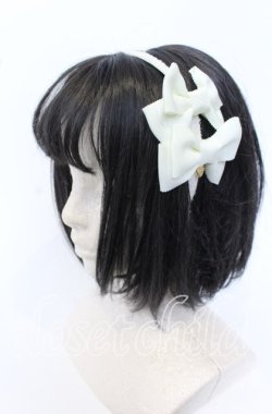 画像1: Emily Temple cute / ツインリボンカチューシャ  アイボリー O-25-09-30-1027-ET-AC-OW-OS