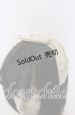 画像2: m petit by misako / パール付きリボンカチューシャ  アイボリー O-25-09-30-1030-LO-AC-OW-OS