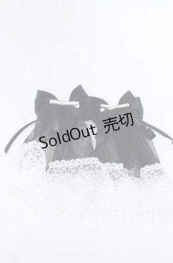 画像2: 萬屋ヒツジ / チュール付きリボンクリップ  クロ×シロ O-25-09-30-1034-LO-AC-OW-ZT1003X