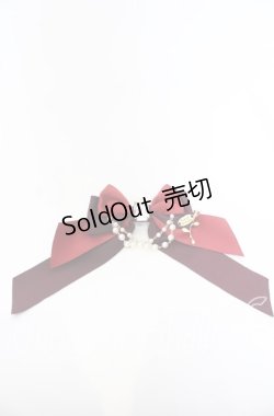 画像1: Enchantlic Enchantilly / 宝石箱パールリボンブローチ〜私の為の一輪の薔薇〜  ワイン O-25-09-30-1039-LO-AC-OW-ZT168F006