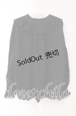 画像3: WONDERFUL WORLD / 段々レースカラーブラウス  クロ O-25-09-30-072-LO-BL-IG-OS