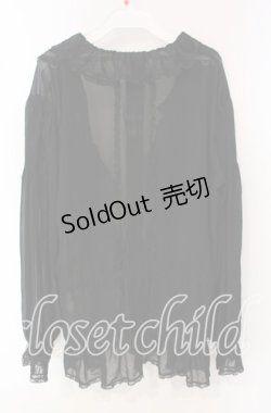 画像3: 【SALE】INGEBORG / レースタックシースルーカーディガン  クロ O-25-09-30-073-LO-TO-IG-ZT380