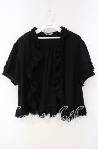 KANEKO ISAO / ラッセルレースカーディガン【お直しあり】  クロ O-25-09-30-075-EL-TO-IG-ZT071