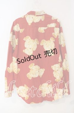 画像3: KANEKO ISAO / テディプリントボタンダウンシャツ L アカ O-25-09-30-078-EL-BL-IG-OS