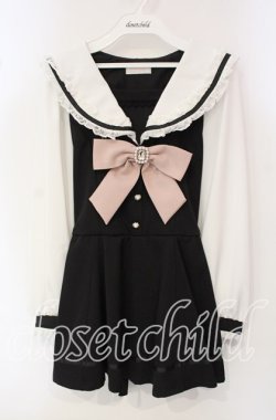 画像1: LIZ LISA / セーラーカラーセットアップ【パンツ欠品】 0 クロ O-25-09-30-081-LO-OP-OW-OS