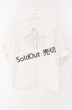 画像1: DearMyLove / ヨークフリルはしごレースうさみみブラウス M シロ O-25-09-30-082-EL-BL-OW-OS