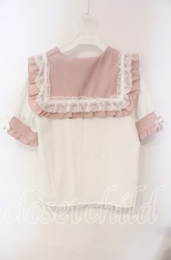 画像3: Dear My Love / ハートリボンたっぷりフリルセーラーブラウス M シロ×ピンク O-25-09-30-083-EL-BL-OW-OS