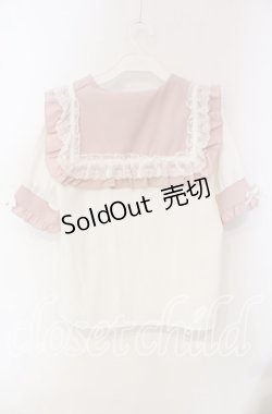 画像3: Dear My Love / ハートリボンたっぷりフリルセーラーブラウス M シロ×ピンク O-25-09-30-083-EL-BL-OW-OS