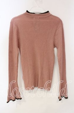 画像2: axes femme POETIQUE / チャイナボタンラメニットプルオーバー M ピンク O-25-09-30-084-AX-TO-IG-OS