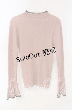 画像2: axes femme POETIQUE / チャイナボタンラメニットプルオーバー M ピンク O-25-09-30-084-AX-TO-IG-OS