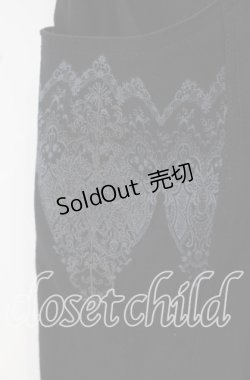 画像2: OZZ ANGELO / 刺繍入りストレッチパンツ  ブラック O-25-09-30-007-OO-PA-IG-OS