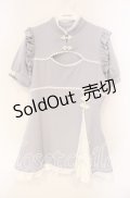 DearMyLove / チャイナ釦スリットワンピース L ブルー×シロ O-25-09-30-086-EL-OP-IG-OS
