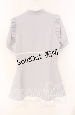 画像3: DearMyLove / チャイナ釦スリットワンピース L ブルー×シロ O-25-09-30-086-EL-OP-IG-OS