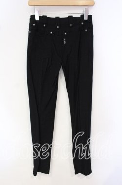 画像3: OZZ ANGELO / 刺繍入りストレッチパンツ  ブラック O-25-09-30-007-OO-PA-IG-OS
