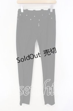 画像3: OZZ ANGELO / 刺繍入りストレッチパンツ  ブラック O-25-09-30-007-OO-PA-IG-OS