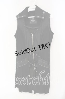 画像1: OZZ ANGELO / ベルテッドベスト  ブラック O-25-09-30-092-OO-TO-IG-OS