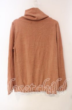 画像3: axes femme / レース切り替えハイネックニットソー  オレンジ系 O-25-09-30-095-AX-TO-IG-OS