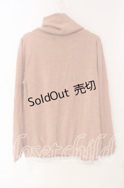 画像3: axes femme / レース切り替えハイネックニットソー  オレンジ系 O-25-09-30-095-AX-TO-IG-ZT280