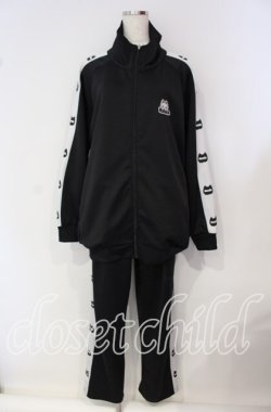 画像1: Hauls / 新！ネ申おジャージ参上！ 【 セットアップ 】  ブラック×ホワイト O-25-09-30-2001-PU-OP-IG-OS