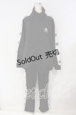 画像1: Hauls / 新！ネ申おジャージ参上！ 【 セットアップ 】  ブラック×ホワイト O-25-09-30-2001-PU-OP-IG-OS