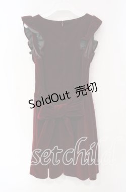 画像3: Ank Rouge / フラワーパールベロアジャンパースカート  ワイン O-25-09-30-2029-CA-OP-IG-OS