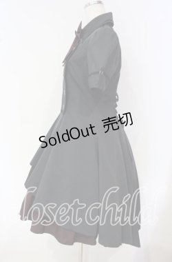 画像3: ATELIER BOZ / メイファススカート付ジャケットワンピース  ブラック×ボルドー O-25-09-30-2004-EL-OP-IG-OS