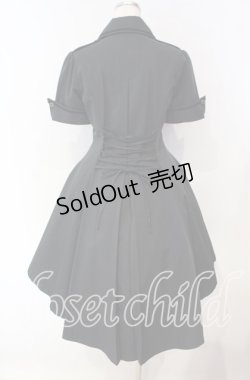 画像4: ATELIER BOZ / メイファススカート付ジャケットワンピース  ブラック×ボルドー O-25-09-30-2004-EL-OP-IG-OS