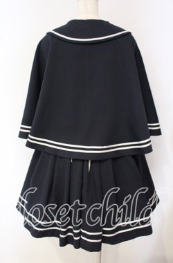 画像4: Amavel / 共地ケープ付マリン風ジャンスカ  ネイビー O-25-09-30-2005-CA-OP-IG-OS