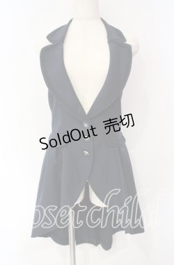 画像1: axes femme POETIQUE / ホルターロングベスト M ネイビー O-25-09-30-2008-AX-TO-IG-OS