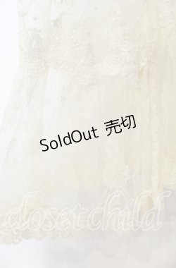 画像2: axes femme / 総レースロングジレ  アイボリー O-25-09-30-2012-AX-TO-IG-OS