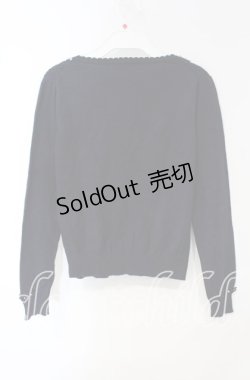 画像3: axes femme / パール配色ワッフルニットカーディガン  ネイビー O-25-09-30-2016-AX-TO-IG-OS