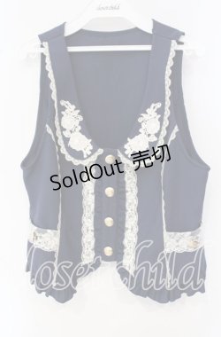 画像1: axes femme / お花レースベスト  ネイビー O-25-09-30-2018-AX-TO-IG-OS