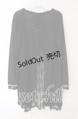 画像3: axes femme / バックレースロングカーディガン  クロ O-25-09-30-2020-AX-TO-IG-OS