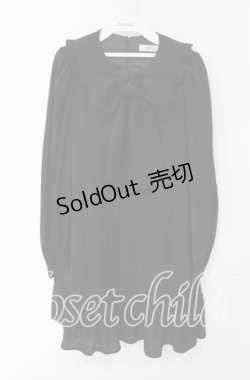 画像1: Ank Rouge / Aラインギャザーワンピース  クロ O-25-09-30-2025-CA-OP-IG-OS