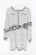 evelyn / チェックニットワンピース  クロ×シロ O-25-09-30-2027-LO-OP-IG-OS
