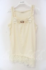 axes femme / 胸元＆肩デザインロングタンク  アイボリー O-25-09-30-100-AX-TO-IG-ZT015