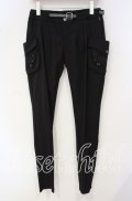 Ozz Croce / ベルト付きパンツ  ブラック O-25-09-30-009-OO-PA-IG-OS