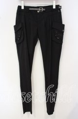 Ozz Croce / ベルト付きパンツ  ブラック O-25-09-30-009-OO-PA-IG-ZY
