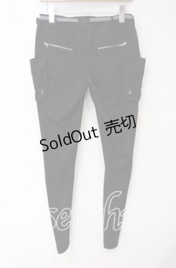 画像3: Ozz Croce / ベルト付きパンツ  ブラック O-25-09-30-009-OO-PA-IG-ZY