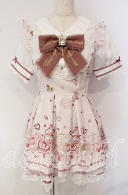 画像1: LIZ LISA / Many Hearts Afternoontea柄セットアップ 0 ピンク O-25-09-30-002-LO-OP-OW-OS
