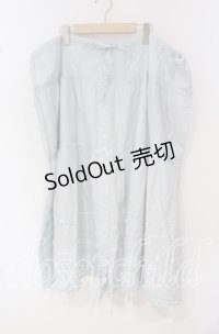 PINK HOUSE / 裾タックフリルスカート【お直しあり】  サックス O-25-09-30-017-LO-SK-IG-OS