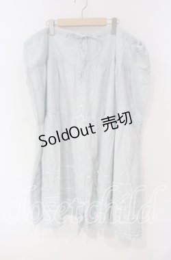 画像1: PINK HOUSE / 裾タックフリルスカート【お直しあり】  サックス O-25-09-30-017-LO-SK-IG-OS