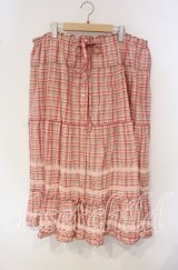 PINK HOUSE / オリジナルチェックロングスカート【お直しあり】  ピンク O-25-09-30-022-LO-SK-IG-OS