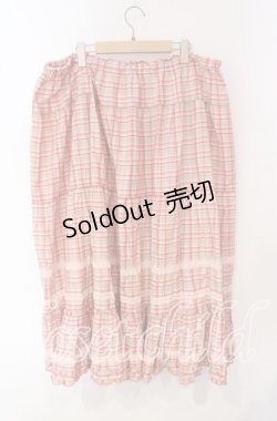 画像3: PINK HOUSE / オリジナルチェックロングスカート【お直しあり】  ピンク O-25-09-30-022-LO-SK-IG-OS