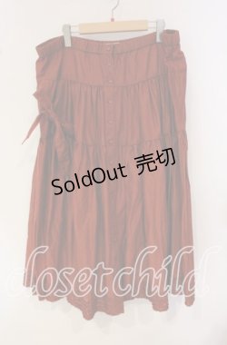 画像1: KANEKO ISAO / 裾ピコフリルスカート【お直しあり】  オレンジ O-25-09-30-023-EL-SK-IG-OS