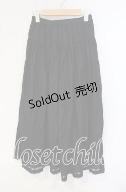 画像1: WONDERFUL WORLD / 裾タックエプロン  クロ O-25-09-30-024-LO-SK-IG-OS