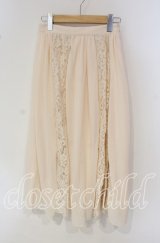 An MILLE / レース切り替えスカート  ベージュ O-25-09-30-029-EL-SK-OW-ZT373