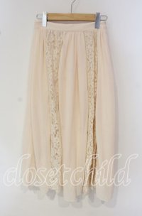 An MILLE / レース切り替えスカート  ベージュ O-25-09-30-029-EL-SK-OW-ZT373